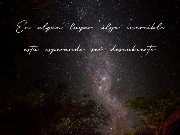 Cuadro Frase "En algún lugar"