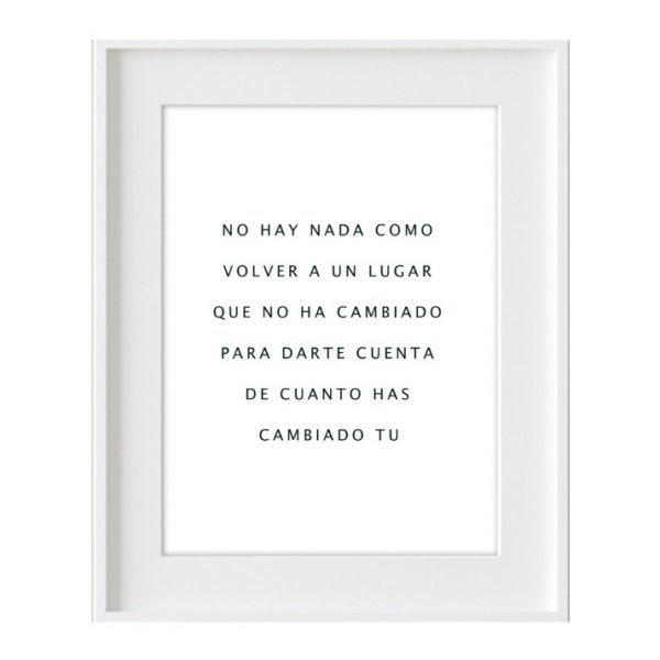 Cuadro Frase "Volver"