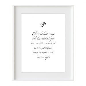Cuadro frase "El verdadero viaje"