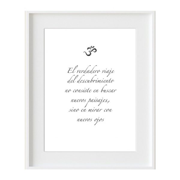 Cuadro frase "El verdadero viaje"