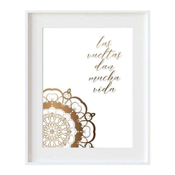 Cuadro frase "Las vueltas dan mucha vida" MANDALA